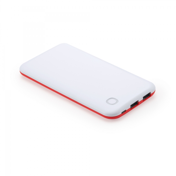 Robbie Powerbank zweifarbig mit 10000 mAh. LED-Ladeanzeige. DC5V/2,1A Output